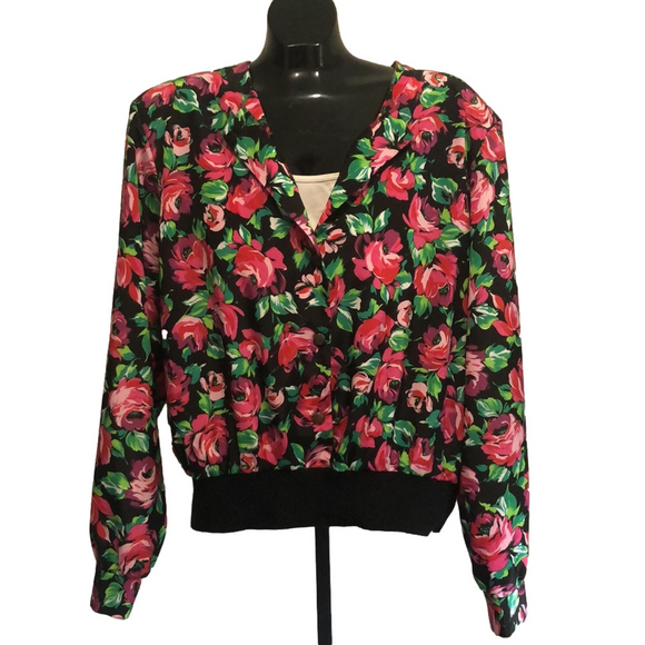 Vintage Sears Floral Long Sleeved Blouse With Buttons - Picture 4 of 10